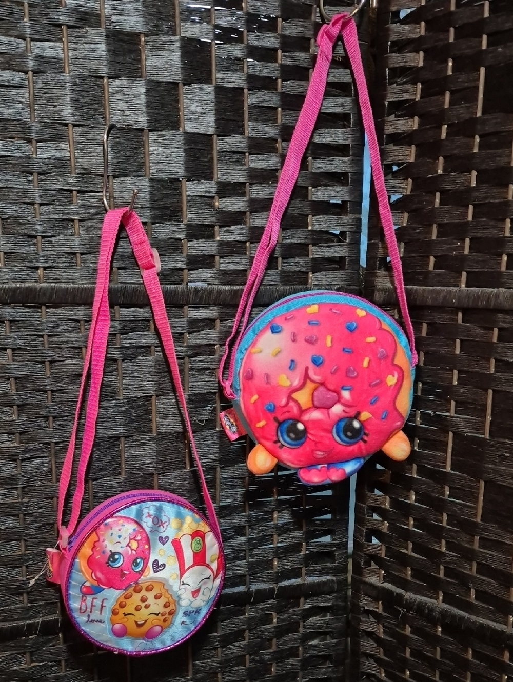 Two Shopkins Crossbody▪︎D'lish Donut plush▪︎Group Portrait Of Three Favorites